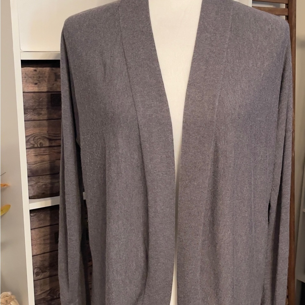 Hampshire Studio Gray Open Front Cardigan